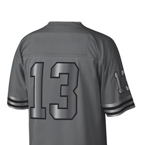 Maillot de football américain à manches courtes imprimé par sublimation personnalisé pour l'entraînement, respirant, séchage rapide, unisexe, faible MOQ - Product Image 5
