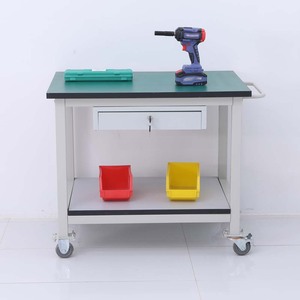 1 Drawer Alloy <b>Tool</b> <b>Trolley</b> Metal Cleanroom Roller Storage <b>Tool</b> Cart with Handle and Wheels - Product Image 1
