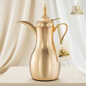Cafetière arabe en argent gaufré, chauffe-plats et casseroles haut de gamme, Dallah traditionnelle, articles de cuisine en gros - Product Image 3