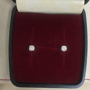 Brilliant Cut Natural Diamond Solitaire <b>Stud</b> <b>Earrings</b> Womens 0.21 Cttw 925 <b>Sterling</b> <b>Silver</b> Rhodium Plated Prong Set 2.5mm Trendy - Product Image 3