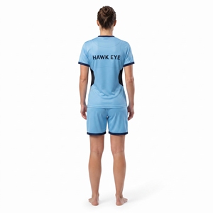 Maillot de football personnalisé pour femmes, haute qualité, 100% polyester, col rond, manches courtes, pour équipes sportives - Product Image 3