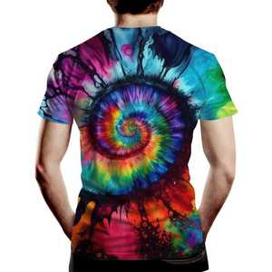 Camiseta Casual Tie Dye para Hombre, Diseño 2026, Corte Regular, 100% Algodón Tejido, Manga Corta, Personalizable con Logotipo - Product Image 5