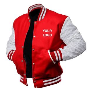 LUXE ATTIRE INDUSTRY Custom Wool Windproof Stand Collar Winter Varsity <b>Jacket</b> Letterman <b>Baseball</b> <b>Jacket</b> <b>Men</b> Women Cotton Lining - Product Image 1
