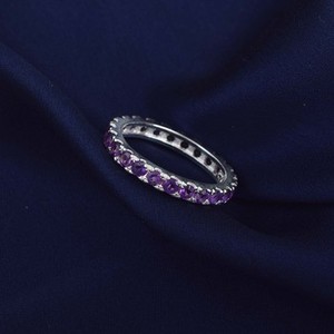 แหวนผู้หญิง แหวนเงินแท้ 925 ประดับพลอยอเมทิสต์สีม่วงธรรมชาติ 100% สไตล์โบฮีเมียน วินเทจ เครื่องประดับชั้นดี - Product Image 4
