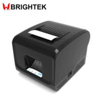 Impresora Térmica POS BRIGHTEK de 80 mm con Cortador Automático, Blanco y Negro, 203 DPI, 220 mm/s, Compatible con Códigos de Barras 1D/2D, Interfaces de Stock