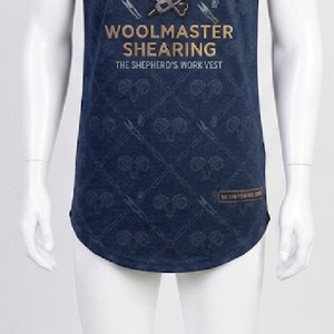 Gilet sans manches pour la tonte des moutons, conception à longue traîne, en coton doux, personnalisation de marque, vente en gros OEM/ODM - Product Image 4