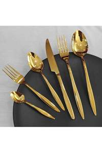 Service de couverts de luxe vintage royal, manches ornées, élégant, pour une présentation de table classique, collection cadeau. - Product Image 2