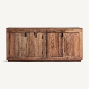 Buffet rustique moderne avec structure en bois massif pour solutions de rangement de salle à manger et de salon - Product Image 6