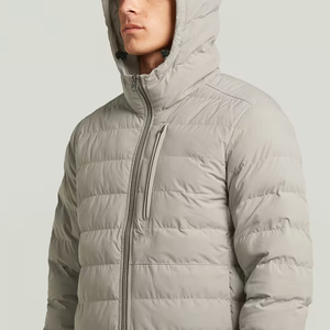 Chaqueta Acolchada Informal de Primera Calidad, Transpirable, con Capucha y Cierre de Cremallera, Chaqueta Acolchada de Invierno para Hombre - Product Image 5