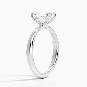 BOJ <b>Ring</b> 081 <b>Emerald</b> Cut 925 <b>Silver</b> Floral Inspired Solitaire Diamond <b>Ring</b> 2ct D Color VVS1 Moissanite GRA Certified Low Price - Product Image 2