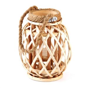 Lanterne de plage de haute qualité en bambou et osier, écologique, couleur naturelle, idéale pour la maison, le jardin et l'hôtel - Product Image 3