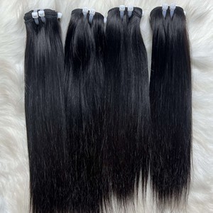 ผมดิบแบบตรงสองชั้น100% เส้นผมมนุษย์แบบไม่หลุดจากขนแกะสีดำ - Product Image 5