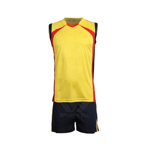 Custom Blue <b>Volleyball</b> Jersey <b>Set</b> V-Neck Sleeveless Sublimated Moisture Wicking Athletic Fit All Seasons Unisex Adult - Product Image 6