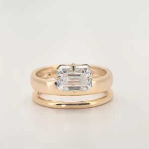 Bague de fiançailles classique AMBER JEWELS avec diamant de laboratoire taille marquise, plaqué or 14 carats, sertissage à griffes, unisexe, style hip-hop, certifiée IGI, tendance - Product Image 4