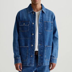 Wholesale Men Streetwear Winter <b>Denim</b> <b>Jacket</b> Breathable Front Logo Premium Quality Casual Cotton - Product Image 5