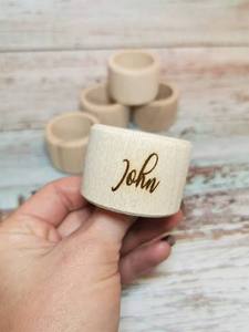 Wooden Napkin <b>Ring</b> Round Shape American Style Modern Design Durable Eco-Friendly Wedding Table Decoration Handmade - Product Image 3