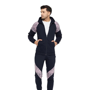 Survêtement décontracté pour homme, confortable, respirant, à capuche, uni, 100% coton, réversible, design personnalisé, tendance, vêtements de jogging - Product Image 5