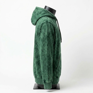 Sweat à capuche pour homme de qualité supérieure, 100% coton, effet délavé, respirant, épais, effet soleil éclairé - Product Image 2