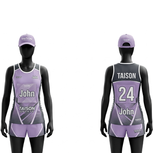 Ensemble de maillots de netball en polyester 180 GSM de qualité supérieure, respirant, design à panneaux orange et bleu marine, sublimation, logo personnalisé - Product Image 6