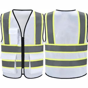 Veste de sécurité décontractée pour hommes et femmes, vêtements de travail à haute visibilité, réfléchissante, multi-poches, conception de logo personnalisée OEM ODM - Product Image 6