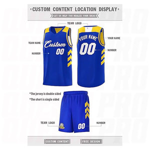 Tenue de basketball élégante de haute qualité, respirante, anti-boulochage, uniforme par sublimation, grande taille, réversible, pour équipe de basketball - Product Image 4