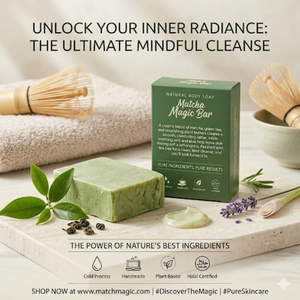 Barra de Belleza Premium Matcha Magic para Limpieza Facial y Corporal y Cuidado de la Piel con Aspecto Saludable, Barra Matcha Magic Natural - Product Image 6