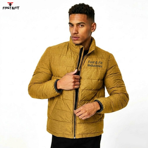Wholesale Price New Arrival <b>Light</b> Weight Oversized Bubble Winter Waterproof Custom Canvas Stand Collar <b>Men</b> Puffer <b>Jacket</b> - Product Image 1