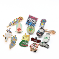 Pin Logam Perak Grosir Souvenir Desain Kustom Pin Enamel Keras Anime Lucu