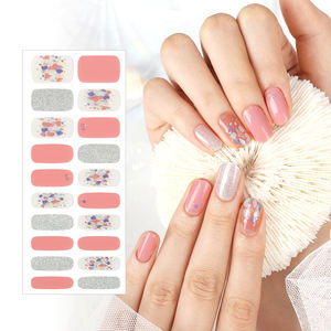 ShineB Best-Selling Coral Island 3D Gel Nail Strips #45828 Salon-Quality Easy-to-Apply Fashion Nail Stickers for Lovely Styling - Product Image 1