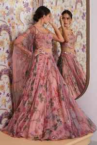 Lehenga de Seda Taby Premium de Boutique India, Lehenga de Diseño Bollywood para Fiestas y Bodas, Prenda Festiva de Moda para Mujer, Más Vendida - Product Image 6