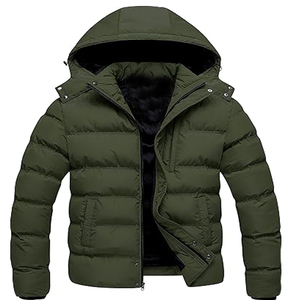 Chaquetas acolchadas ligeras para hombre con capucha desmontable, resistentes al agua, abrigos casuales de invierno, chaqueta de esquí con capucha y aislamiento. - Product Image 3