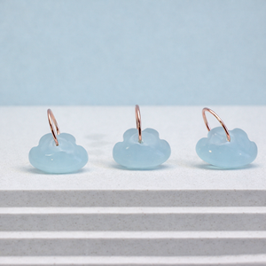 Pendentif en calcédoine aqua avec boucle dorée pour la fabrication de colliers, boucles d'oreilles et bijoux - Product Image 5