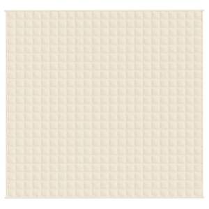 Light Cream 86.6"x94.5" 33.1 lb <b>Fabric</b> <b>Weighted</b> Blanket - Product Image 3