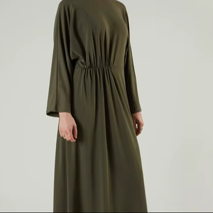 Elegante Vestido Maxi Estilo Abaya de Dubái para Mujer, con Forma Redonda Simple, Ropa Islámica para Mujer, Ropa Árabe, Ropa del Golfo - Product Image 1