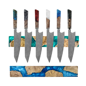 Couteau de chef en acier Damas, moderne, écologique, manche ergonomique en résine, forgé à la main, ambidextre, compatible lave-vaisselle, LEGACY - Product Image 3