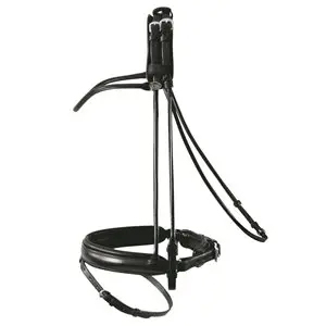 Bride de cheval en cuir de luxe sur mesure, style anglais, faite à la main, avec frontale personnalisable en couleur et taille, 2x3x2m-Cob Full - Product Image 5