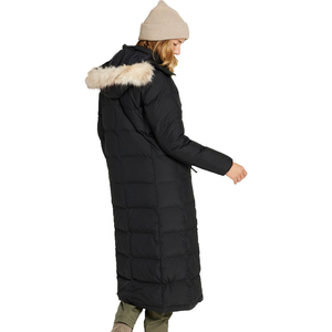 Women's Long Down <b>Coat</b> Hooded Full Sleeve Solid Color <b>Winter</b> Warm <b>Thick</b> Puffer Jacket With Zipper Closure - Product Image 2