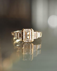 IGI/GIA Lab Grown Vintage 14K oro blanco boda/anillo de compromiso Unisex corte diamante para fiesta de aniversario regalo pera corte diamante - Product Image 3