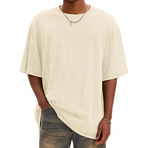 T-shirt Homme Oversize Orange Délavé Style Vintage Streetwear Coupe Ample Coton Doux Col Rond Décontracté Tendance Urbaine - Product Image 5