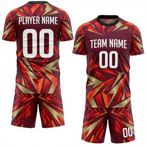 Conjunto de Uniforme de Fútbol Personalizado, Camiseta y Pantalones Cortos, Sublimación, Impresión por Sublimación, 100% Poliéster, Secado Rápido, Transpirable, Absorbe la Humedad - Product Image 6