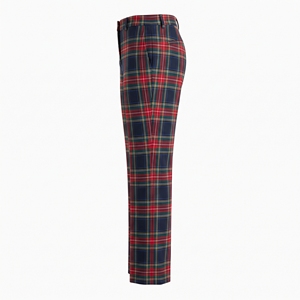 Pantalon droit en flanelle à carreaux pour femme, classique, chaud et décontracté, idéal pour l'hiver – Vente en gros OEM/ODM, couleurs personnalisées, faible MOQ - Product Image 2