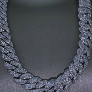 Collar de Cadena Cubana Iced Out con Diamantes, Joyería Hip Hop Bling, Gargantilla para Hombres y Mujeres, Venta al por Mayor - Product Image 1