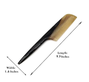 Peigne en corne de buffle véritable avec finition lisse pour des cheveux et un cuir chevelu sains, design poisson, logo personnalisé, écologique - Product Image 2