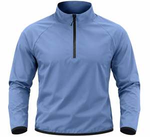 เสื้อแจ็คเก็ตแขนยาวผู้ชายแบบซิป ¼  ทรงสปอร์ต แห้งเร็ว ผลิตจากโพลีเอสเตอร์ ทรงเข้ารูป เหมาะสำหรับใส่ในฤดูใบไม้ผลิ - Product Image 1