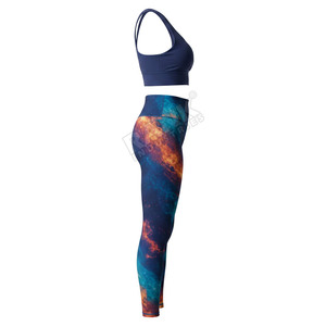 Women Yoga Set Comfortable Athletic Wear High Waist Yoga Leggings And <b>Padded</b> Sports Bra For Gym Fitness And <b>Running</b> - Product Image 5