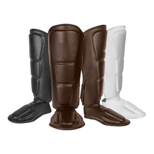 ที่กําหนดเองคุณภาพสูงเตะมวยกางเกงขา, MMA Cowhide หนังยาม, มวยไทย Shin Guards ฟุตบอลฟุตบอลแผ่นขา - Product Image 4