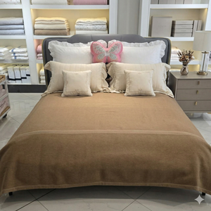 Manta de Lana de Camello Mongol 100% MONECO, Transpirable e Hipoalergénica, para Uso en las Cuatro Estaciones, Tamaño King 220x240cm - Product Image 2