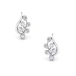 New Indian Manufactured Luxury Moissanite Diamond <b>Earrings</b> for Women's Certified Round Cut Sustainable Fine Available For Sale - Product Image 1