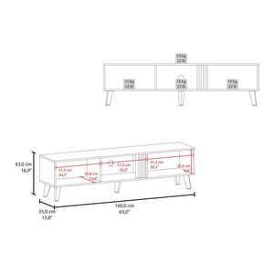 Mobile TV in Wengue con 2 Ante e Vano Aperto, Elegante Arredo per l'Intrattenimento Domestico - Product Image 6
