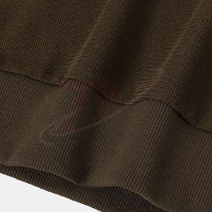 Sweat-shirt à col rond pour homme, vert olive, couleur contrastée, tricoté, coupe classique, décontracté, à manches longues, pour l'automne - Product Image 5